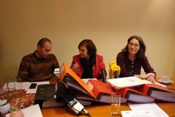 Tag der offenen Konten 2010: LAbg. Werner Murgg, Klubobfrau Claudia Klimt-Weithaler, Stadträtin Elke Kahr