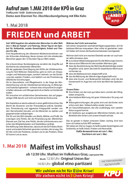 Herunterladen: 1-mai-2018-Aufruf2.pdf Dateivorschau: 1-mai-2018-Aufruf2.pdf